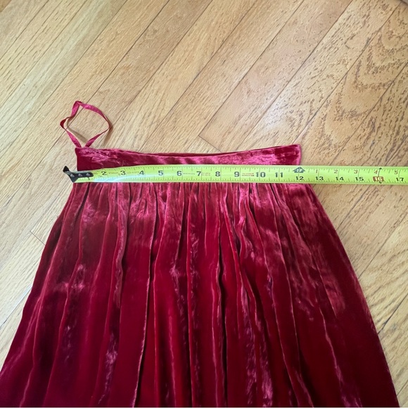 Women's Ralph Lauren Vintage Pleated Crushed Velvet Skirt NWT - Picture 9 of 14